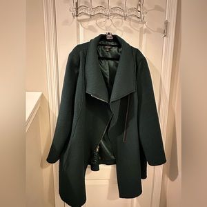 Halogen Green Wool Blend Coat Plus Size